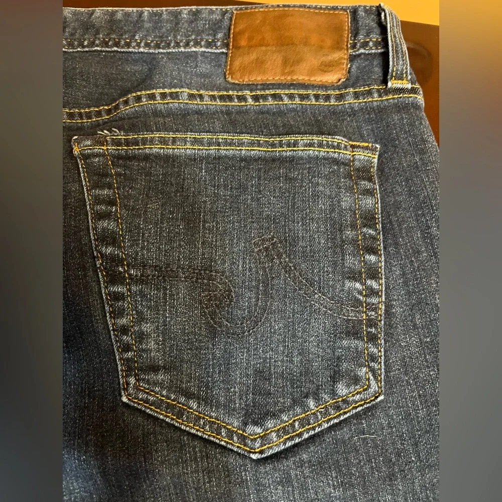 Men’s blue jeans slim straight Adriano Goldschmied pants denim Size 38X32